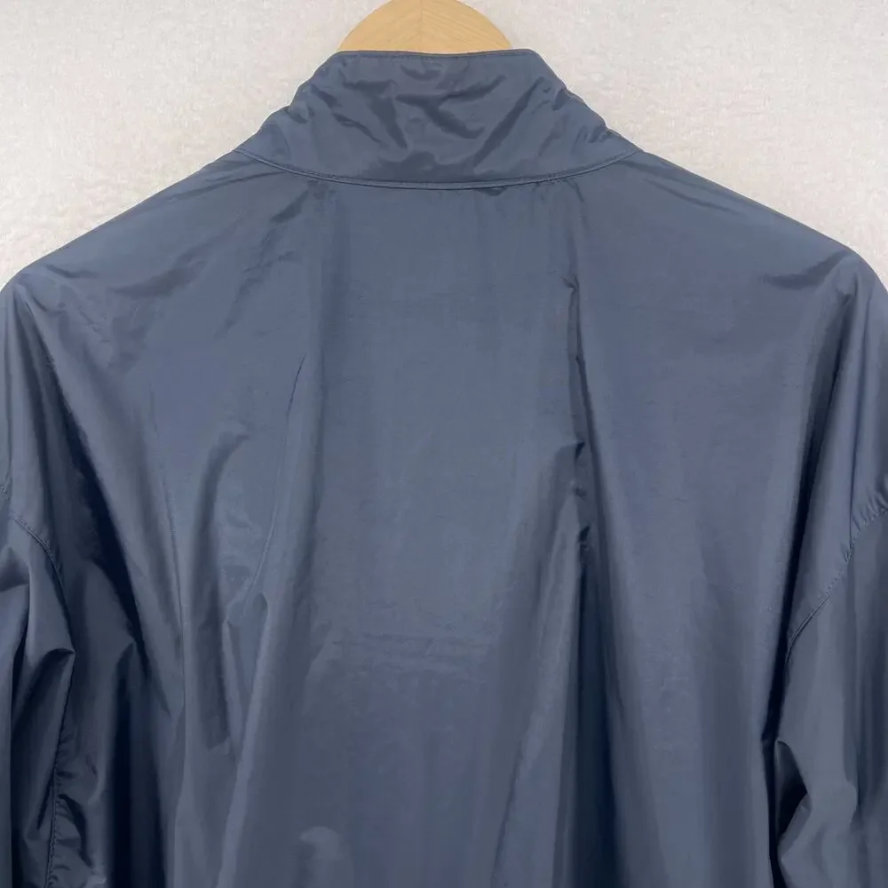 SPERRY Jacket Mens L Top Sider Windbreaker 1/2 Zip Pullover Cinched Nylon Blue_9